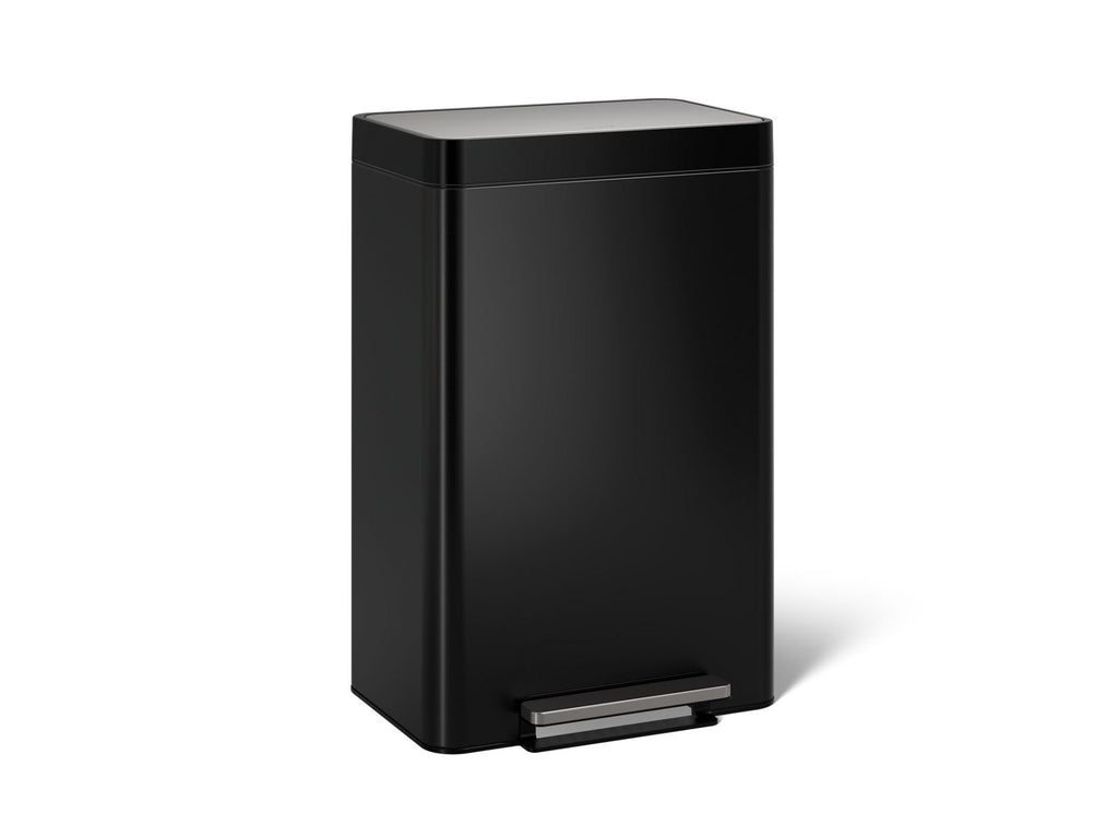 KOHLER K-20940 13-gallon stainless steel step trash can