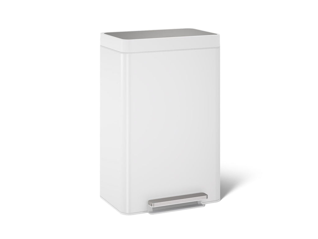 KOHLER K-20940 13-gallon stainless steel step trash can