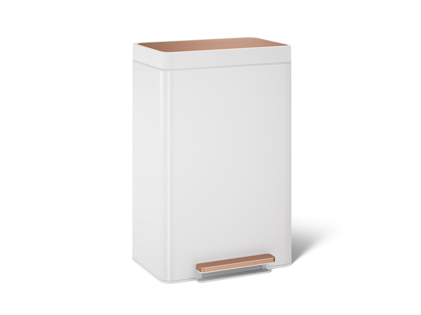 KOHLER K-20940 13-gallon stainless steel step trash can